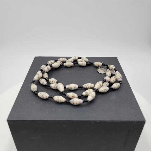 Bead for‎ Life Paper Beaded Triple Bracelet 3.5" Recycled Rolled Paper Handmade - Picture 1 of 7